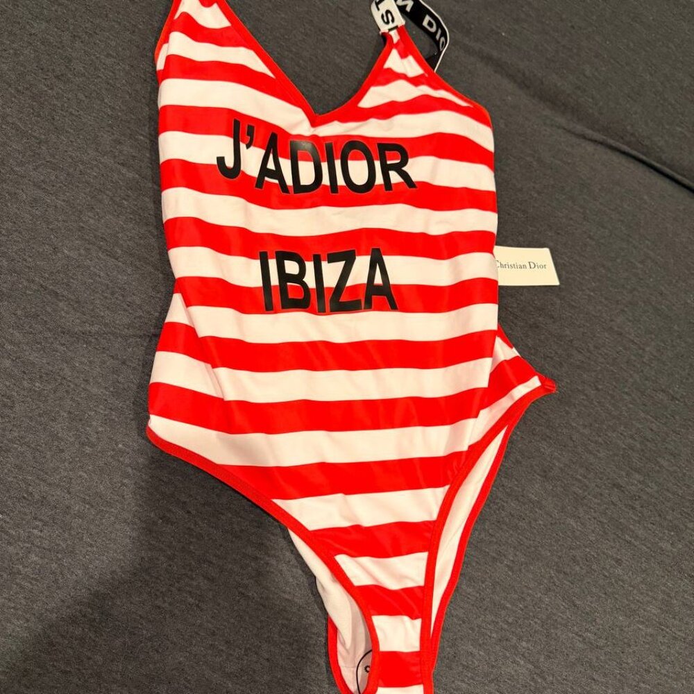 Ibiza Striped Viscose Bodysuit